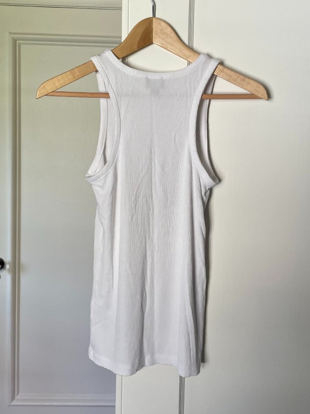 INC White Ribbed Racerback Tank - Picture 6 of 8